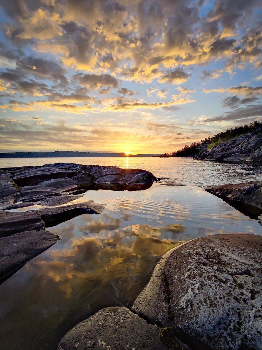 Ладога, Карелия, закат, Лесина Елена