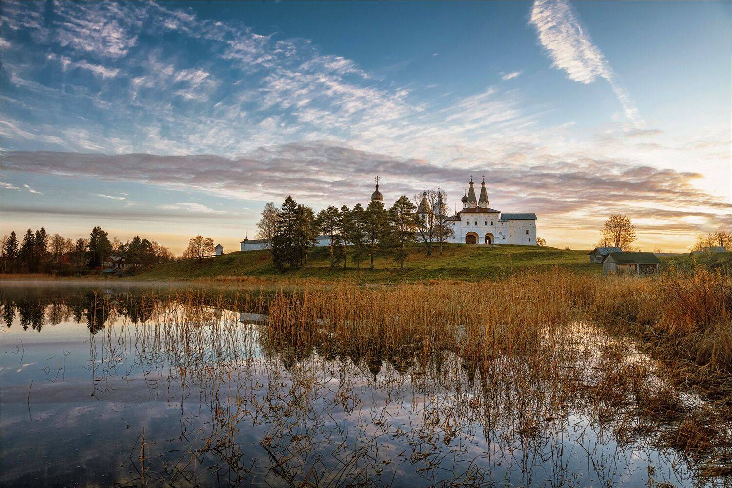 пейзаж, архитектура, монастырь, осень, утро, свет, цвет, александр никитинский, Никитинский Александр