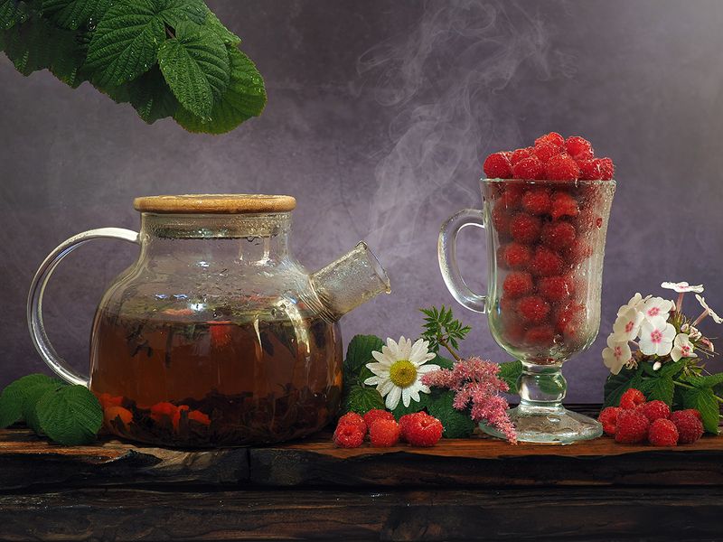 Малиновый чай фото превью