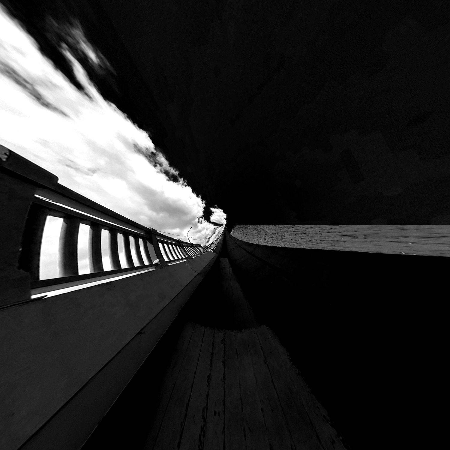 on bridge, b&w, abstract, abstraction, графика, композиция, ч/б, Karina Yakovleva