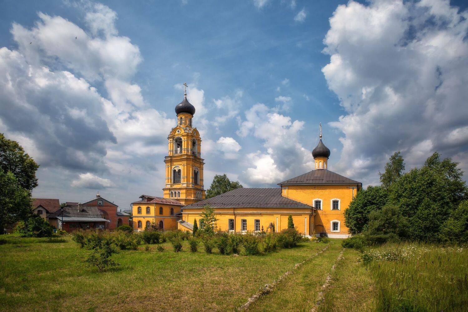 день, город, церковь, небо, облака, Виталий Полуэктов