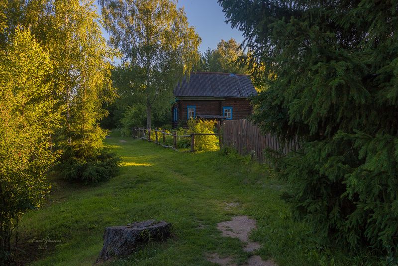 костромская область, никола-бережки, щелыково с.Никола-Бережки, тихий вечер фото превью
