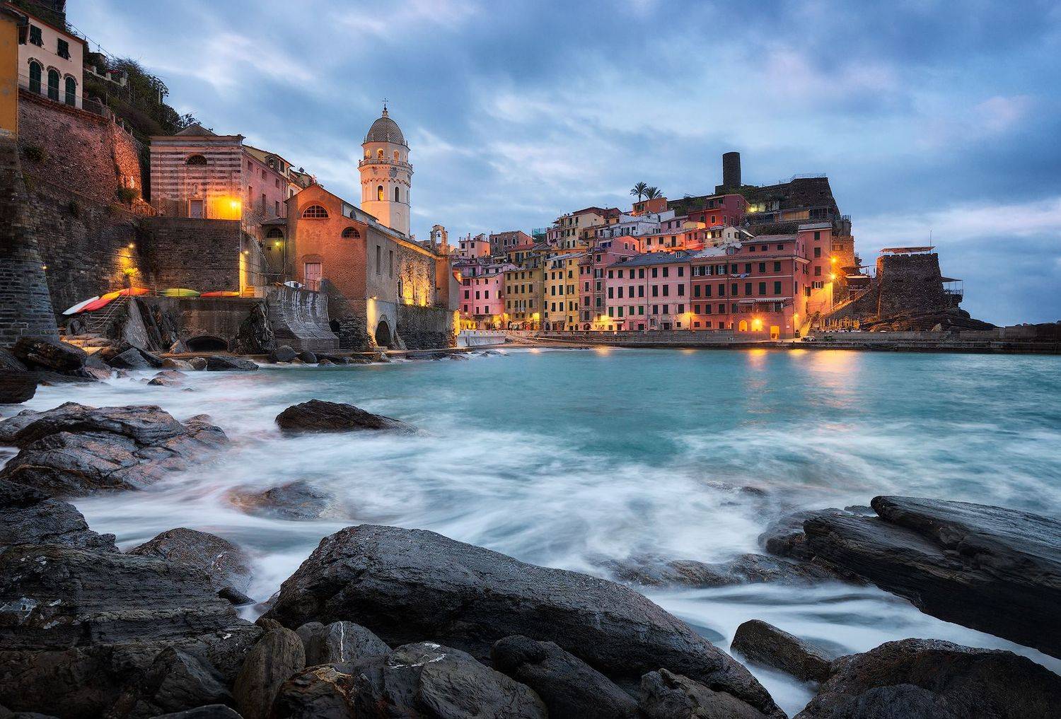 италия, вернацца, рассвет, закат, italy, italia, vernazza, dawn, sunrise, sunset, cinque terre, Эрнест Вахеди