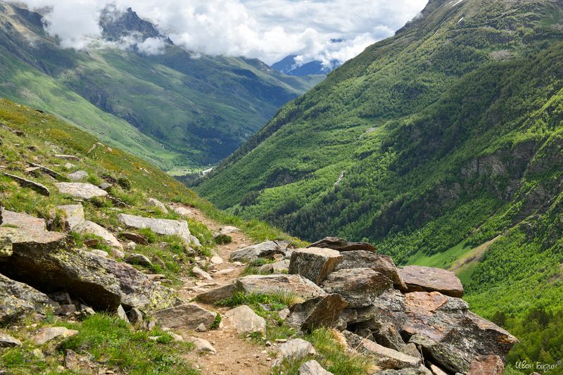 кавказ, горы, лето, эльбрус, терскол, чегет Приэльбрусье фото превью
