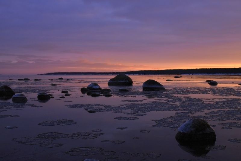 рассвет Сиреневое утро фото превью