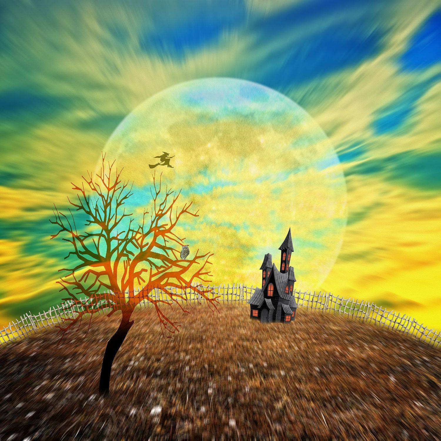 baba yaga, collage, color, colors, concept, conceptual, digital, digital art, editing, fantasy, flight, graphic, photo collage, photography, surreal, surrealism,, Dr Didi Baev