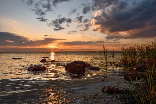 закат на финском заливе