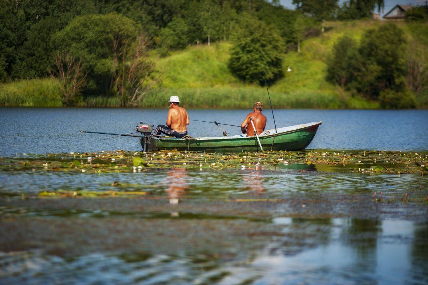 россиия, река,кувшинки, рыбаки,лето, природа, пейзаж, деревня , Павел Ныриков