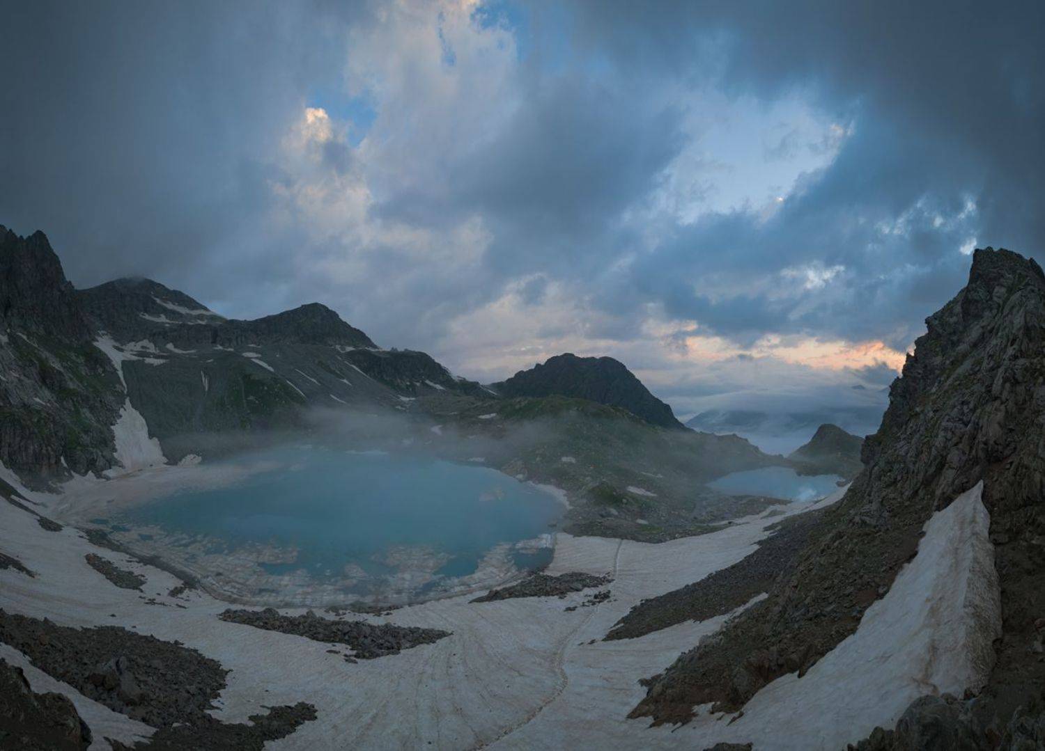 кавказ, архыз, пейзаж, горы, природа, озеро, утро, рассвет, Александр