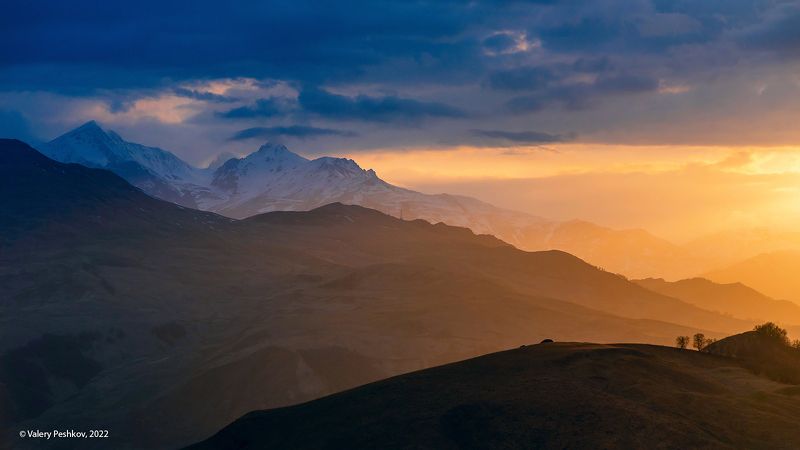 вечер в горах, перевал, актопрак, баксан, чегем, кабардино-балкария, центральный кавказ Вечерние этюды… фото превью