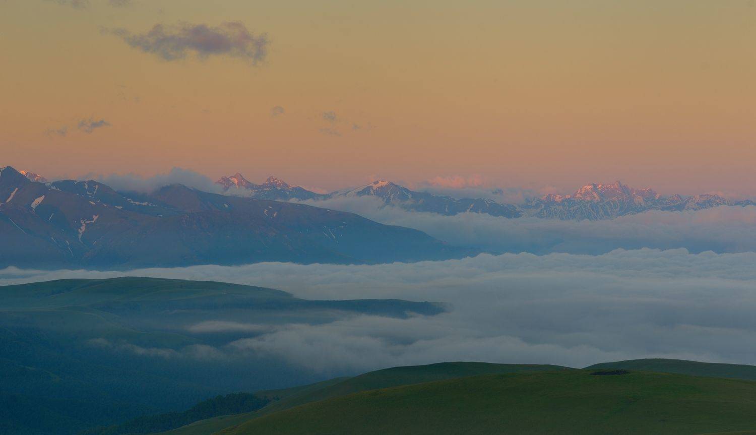 горы лето рассвет, Александр Жарников