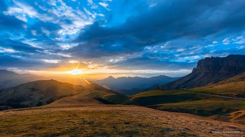 Панорамный взгляд на закат