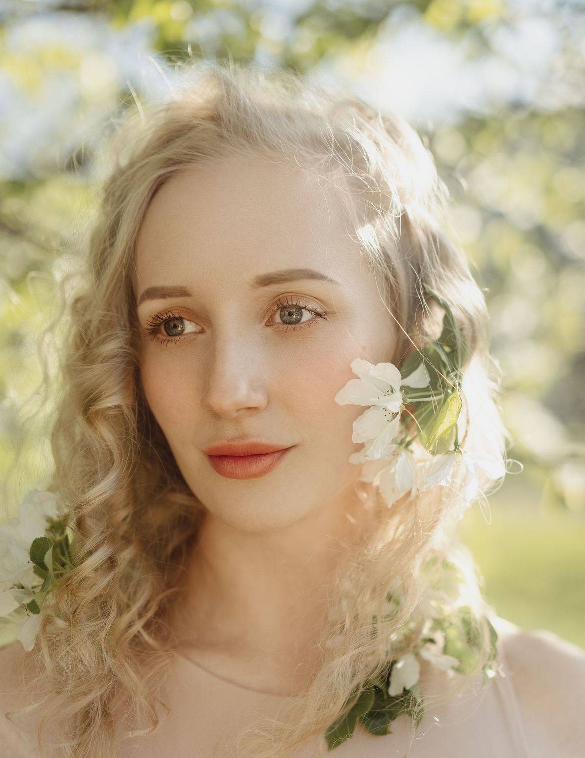 портрет, съемка в цветении, женский портрет, крупный план, Гордеева Светлана