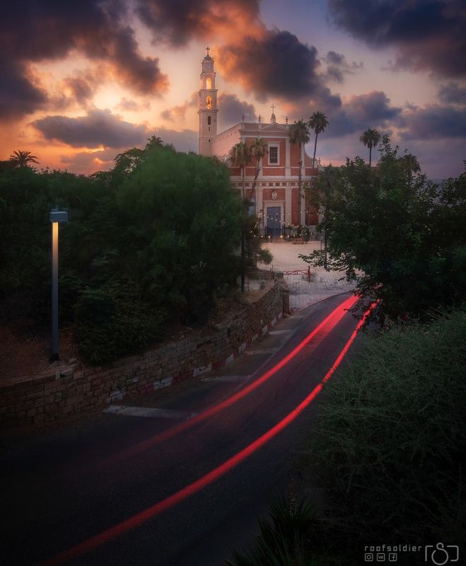 Tel aviv, Israel, city, urban, architecture, cityscape, street, above, church, cathedral, jaffa, religion, long exposure St. Peter\'s Church, Tel Aviv - Yafo, Israel фото превью