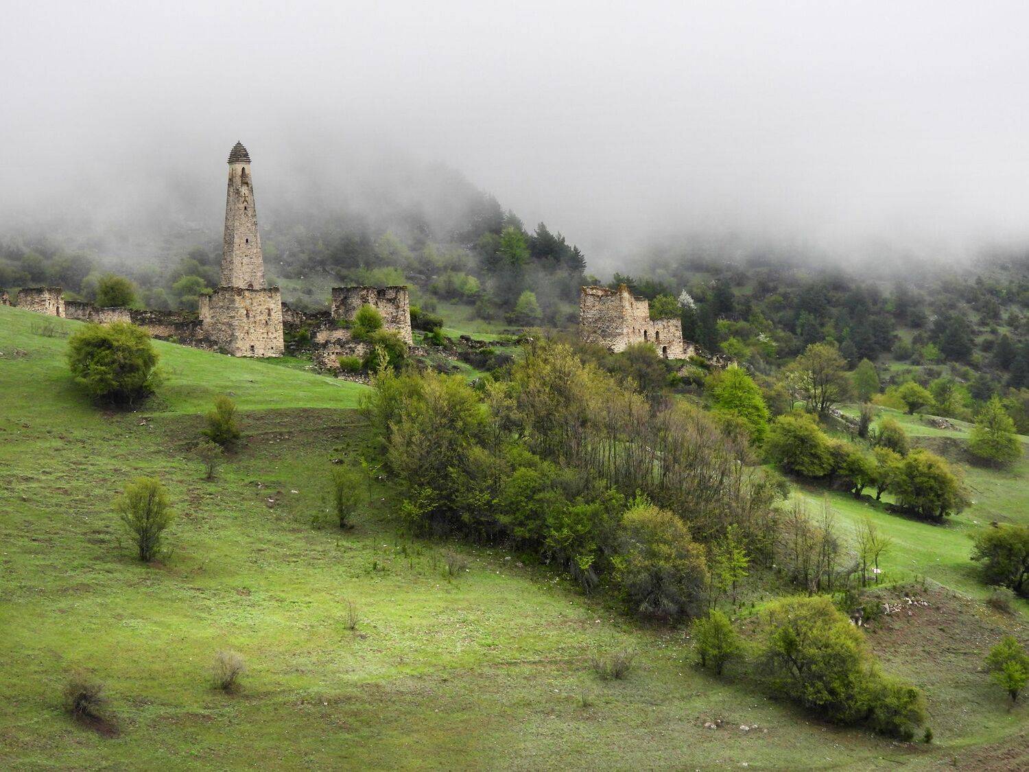 башня, Ингушетия, горы, Кавказ, Лесина Елена