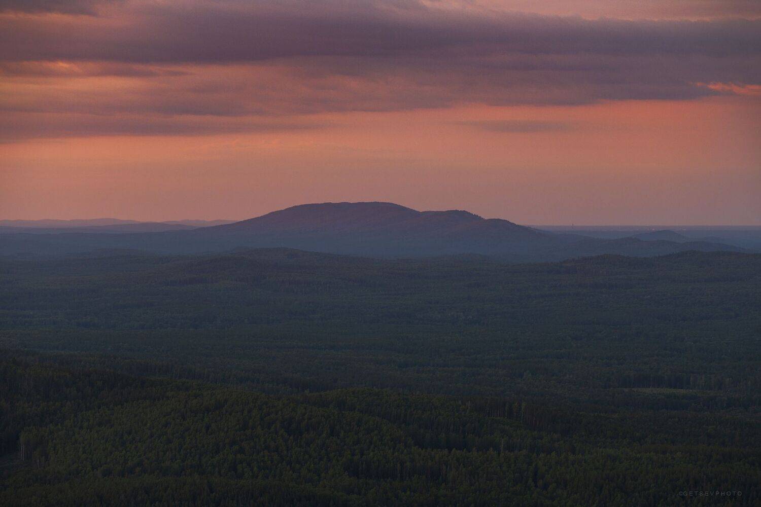 пейзаж, урал, россия, горы, закат, Евгений Гецев