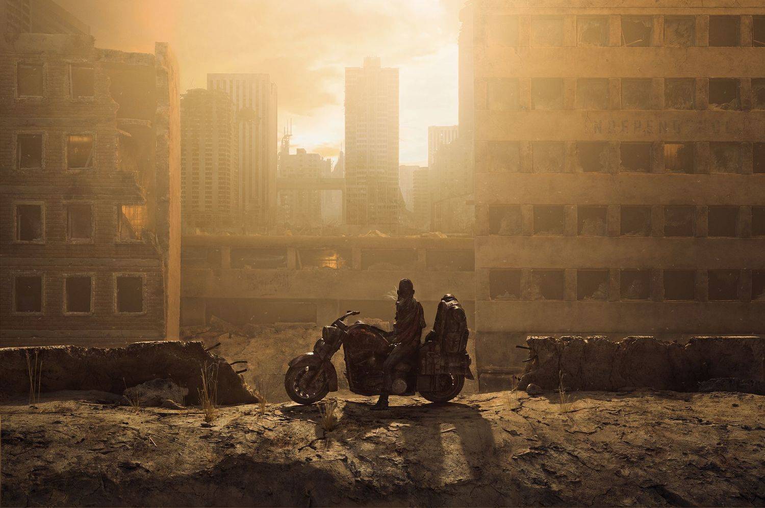 постановочная, фотография, апокалипсис, мотоцикл, девушка, парышков, закат, bike, girl, sunset, диорама , Парышков Сергей