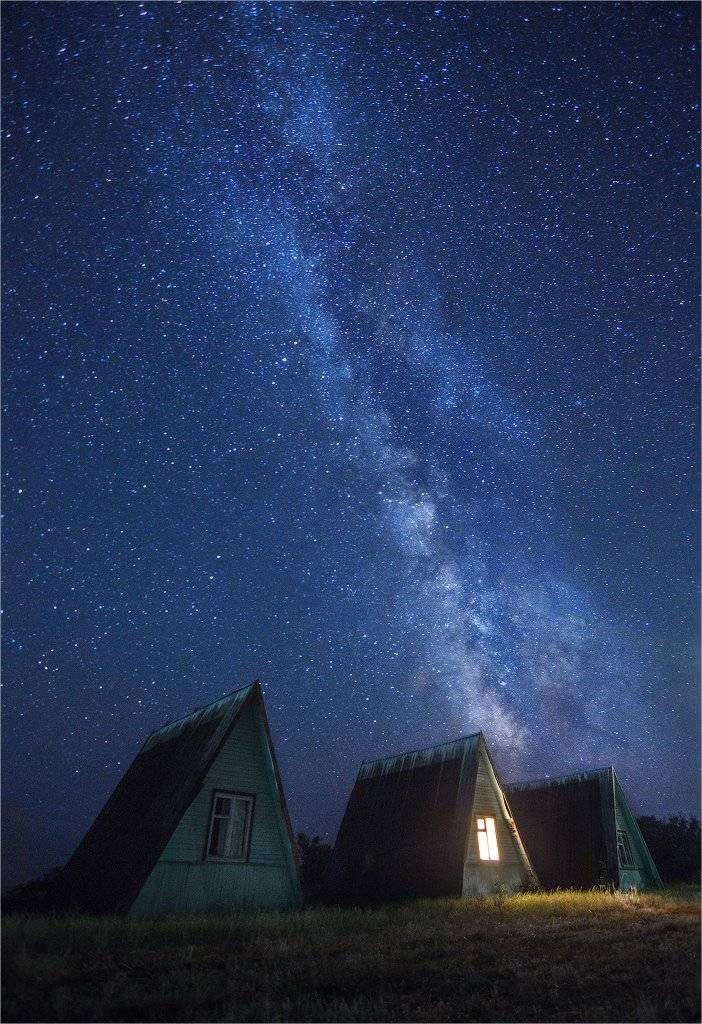 Вселенная, Звезды, Млечный путь, Ночь, Свет, Свет в окне, Станислав Саламанов