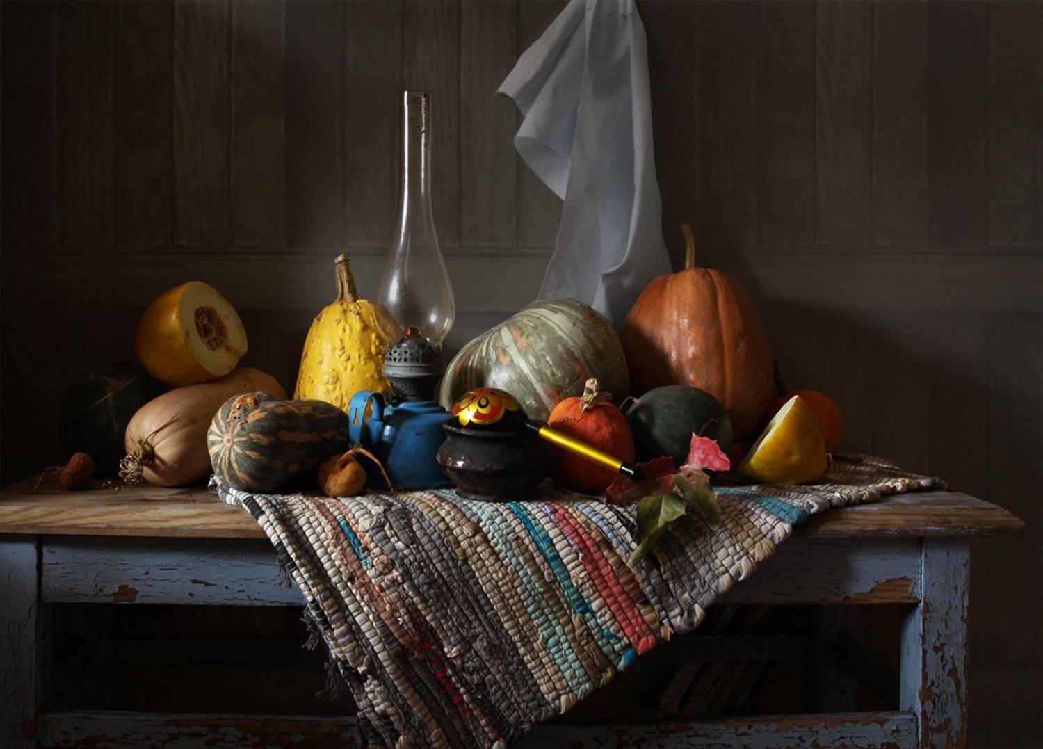 Керосиновая лампа, Тыквы, Tatyana Karachkova