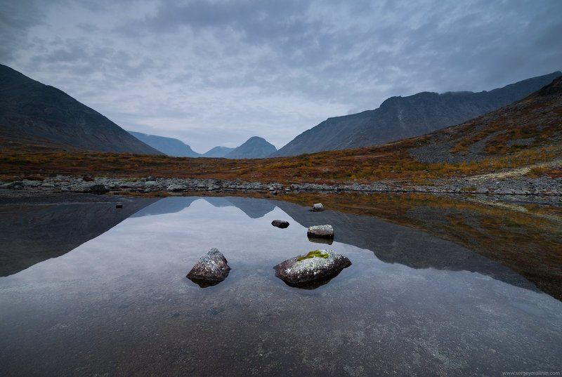 Autumn, Khibiny, Kola Peninsula, Lake, Mountains, Горы, Кольский, Озеро, Осень, Хибины Молчание гор фото превью