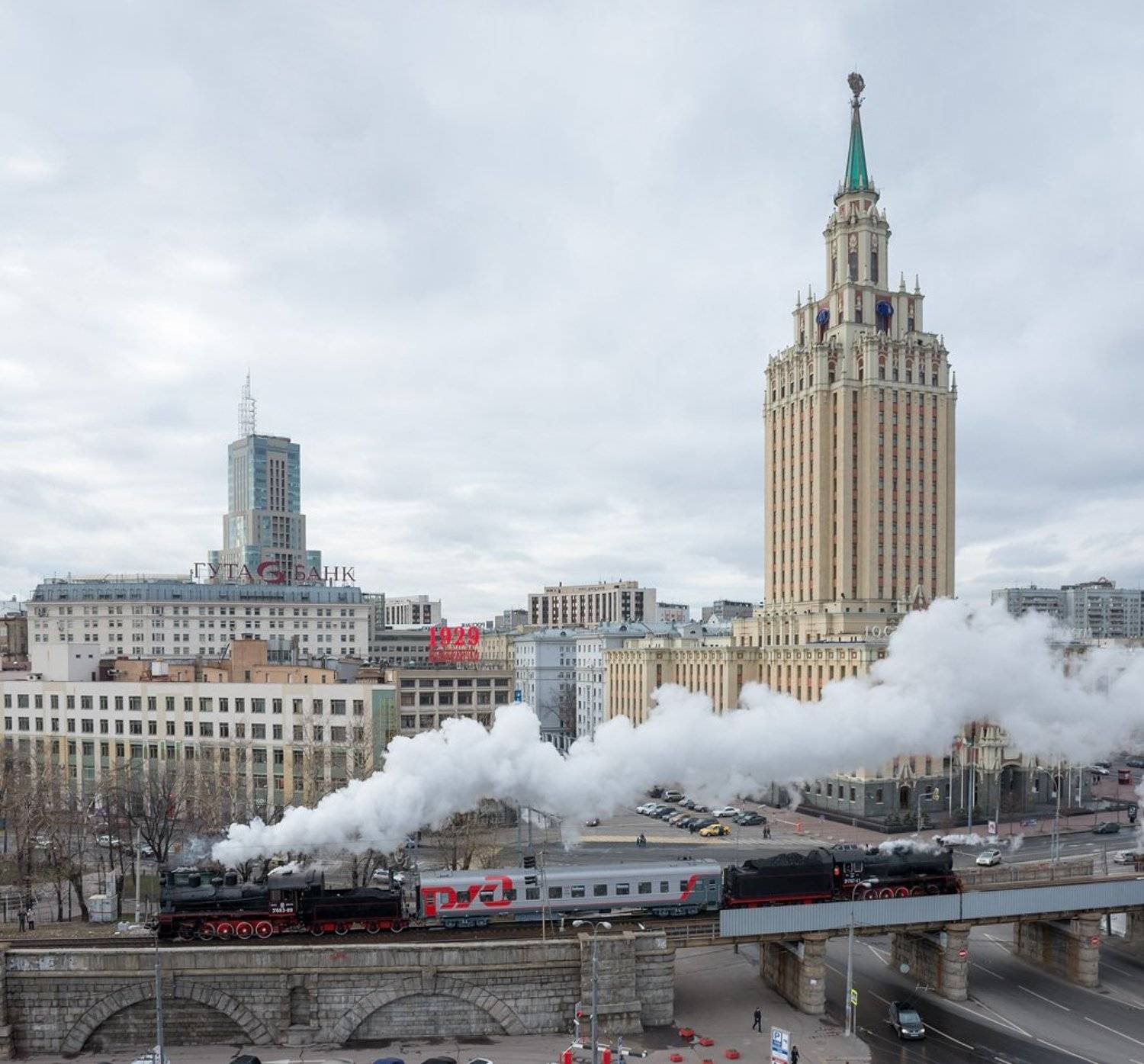 паровоз, поезд, рельсы, ретропоезд, ржд, Михаил Глаголев