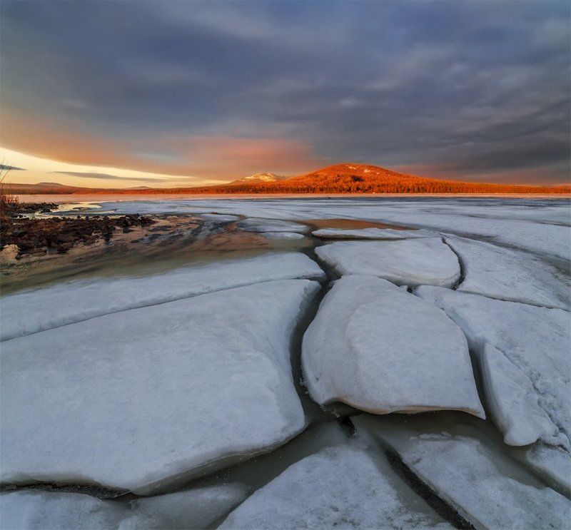 весна, горы, зюраткуль, озеро, панорама, пейзаж, природа, рассвет, урал, утро, южный урал *** фото превью