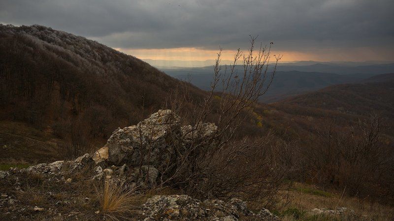 крым, осень, закат, горы ***** фото превью