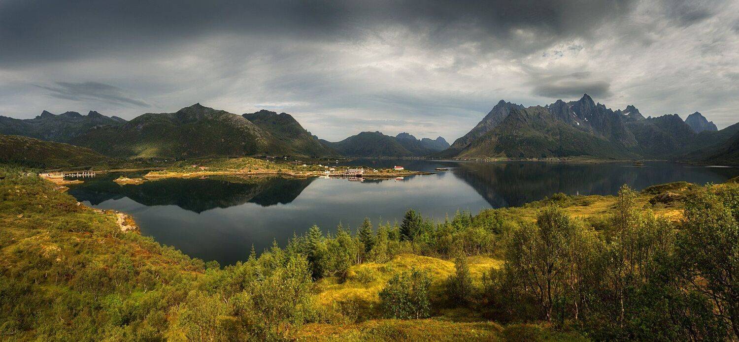 Август, Лето, Лофотены, Норвегия, Панорама, Евгений Матюшенков