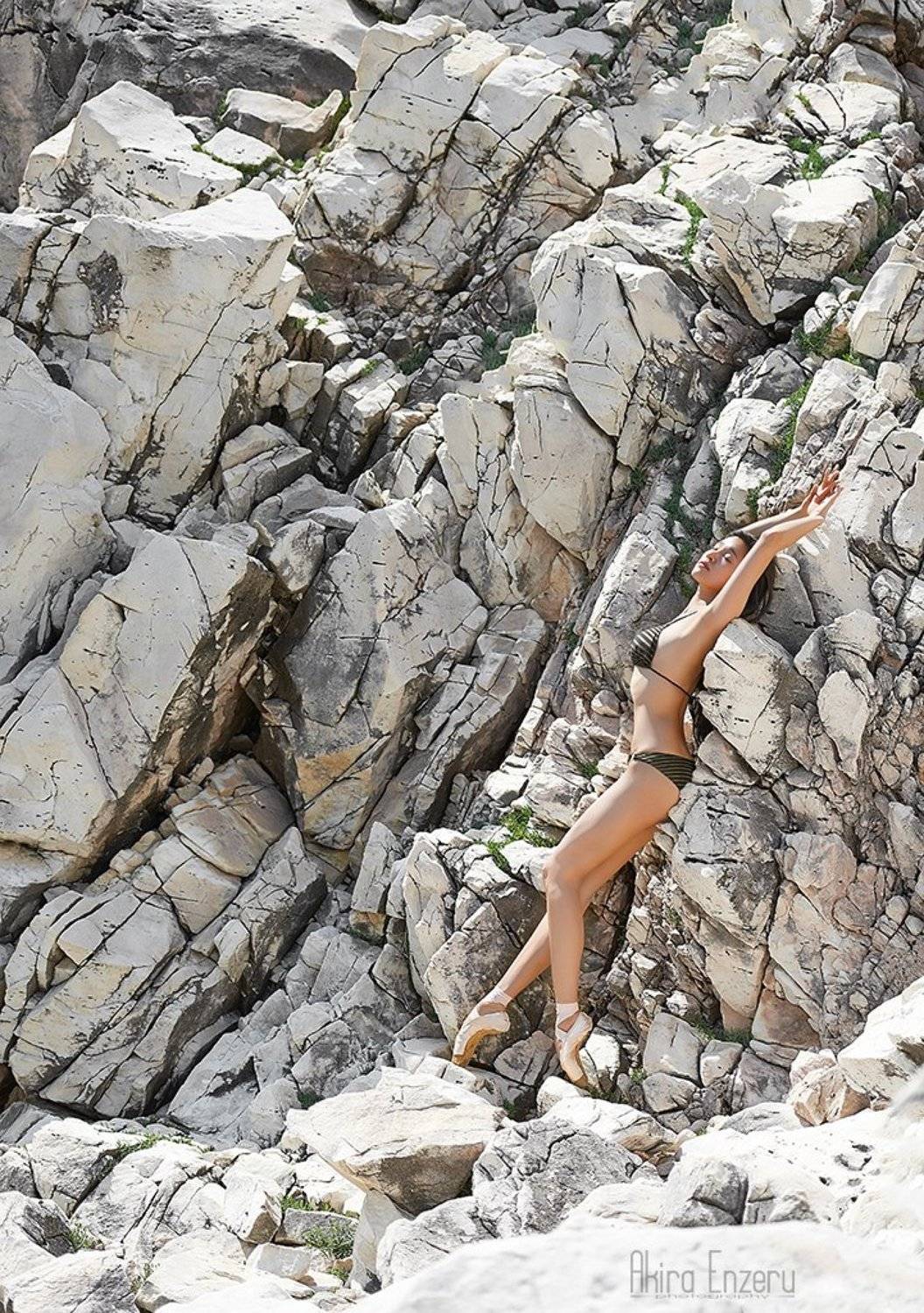 Ballerina, Ballet, Dance, Portrait, Rocks, Summer, Sun, Enzeru Akira