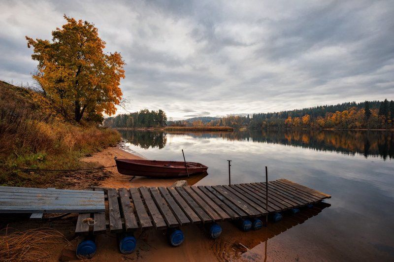 Тихое утро осеннее фото превью