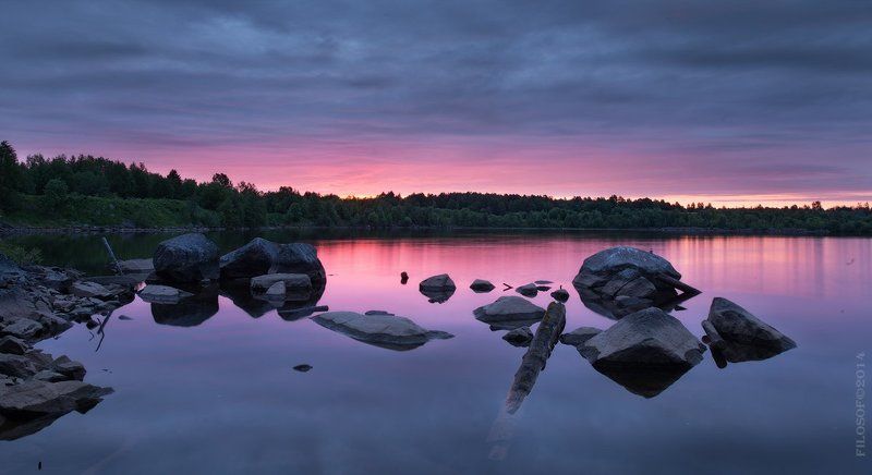 Россия. Карелия. Рассвет. фото превью