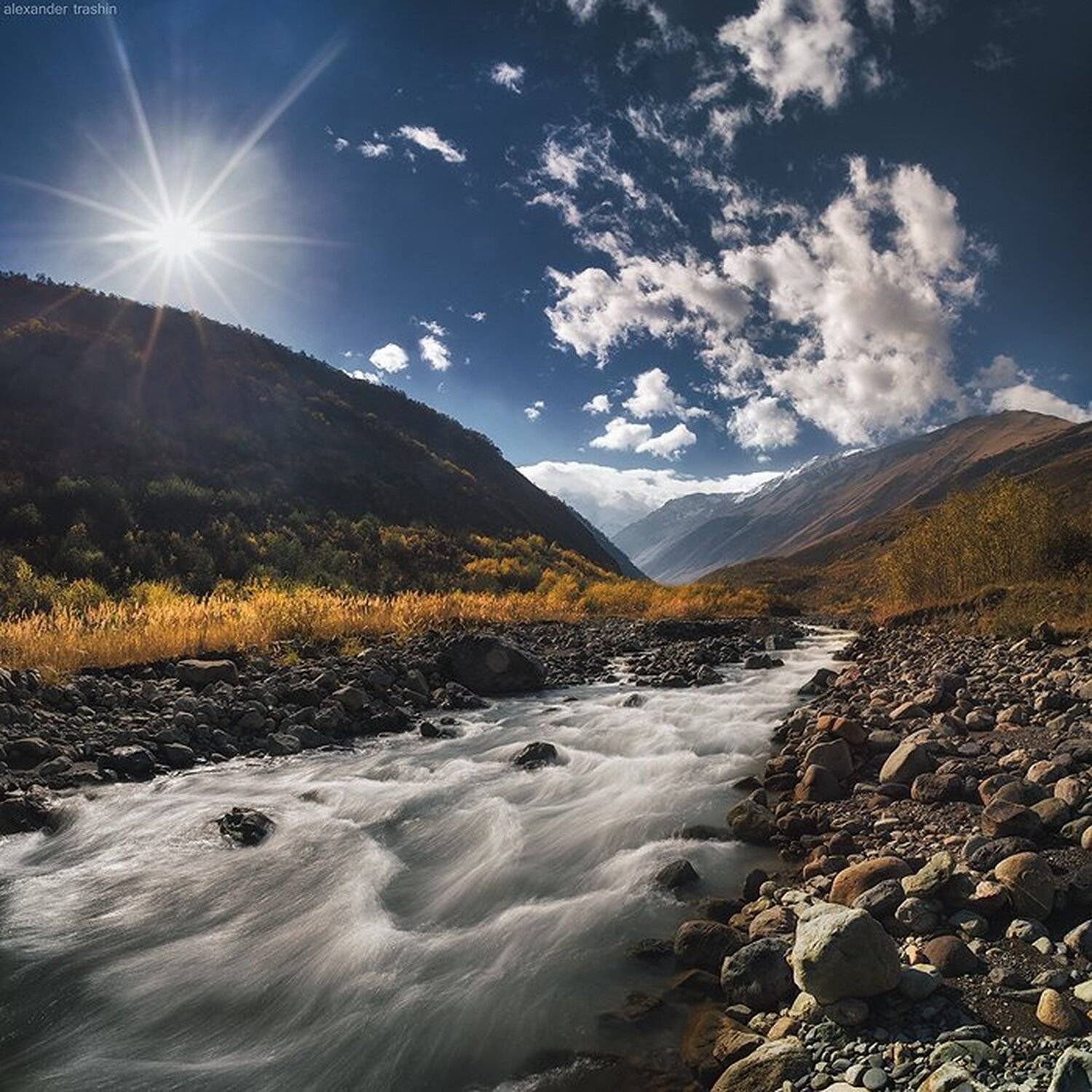Горный пейзаж, Кармадонское ущелье, Северная Осетия, Александр Трашин