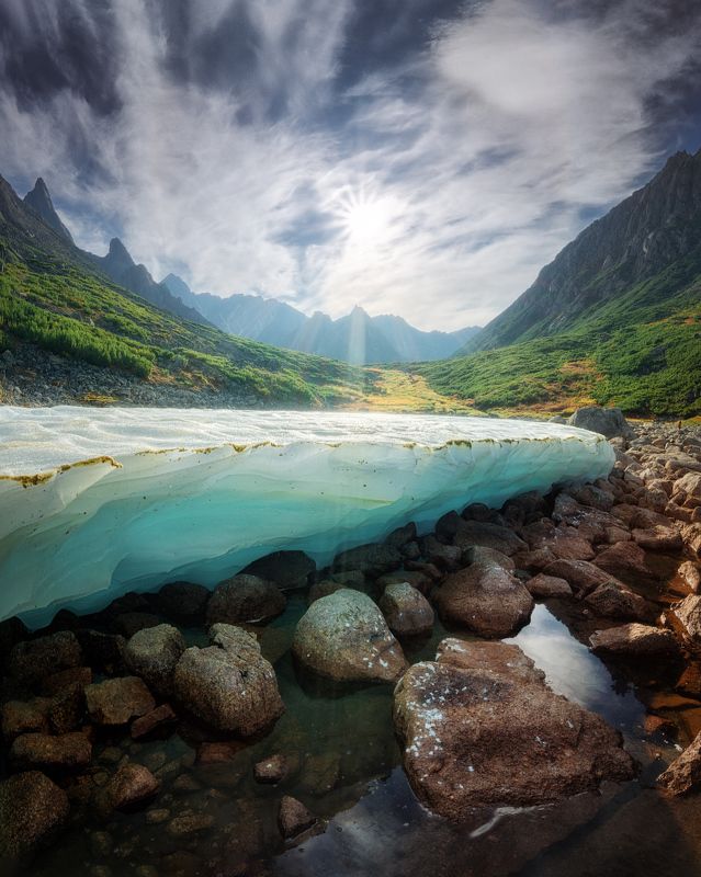 осень, колыма, озеро джека лондона Колымская наледь фото превью