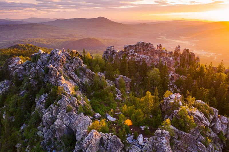 урал, гора малиновая, малидак, башкирия, рассвет Скалистая арена фото превью