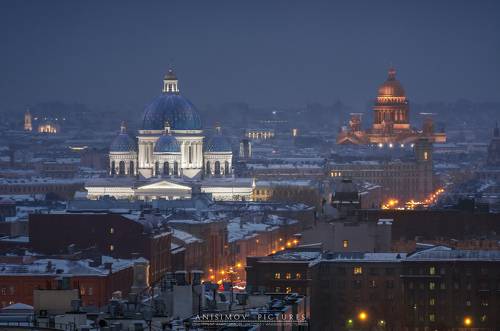 Зимнее утро в Санкт-Петербурге.