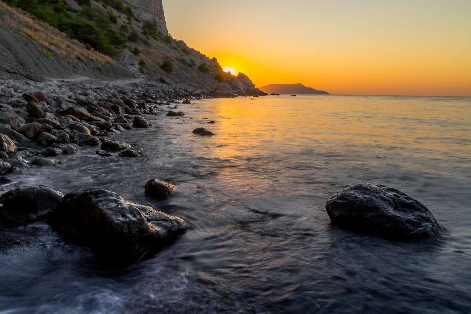 утро, море, берег, Крым, пейзаж, Юрий Морозов