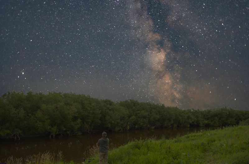 млечный путь, ночь, астрофотография, звёзды Время, проведённое на рыбалке в счёт жизни не идёт!!! фото превью