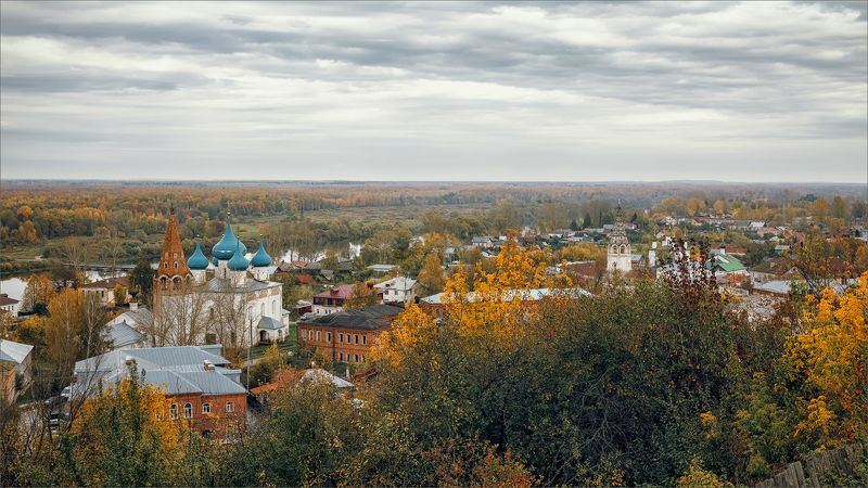 осень, храм, свет, цвет, вечер, александр никитинский Осень, Гороховец... фото превью
