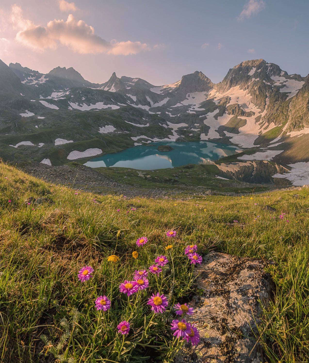 западный кавказ, имеретинский узел, озеро безмолвия, рассвет, Мысливцев Николай