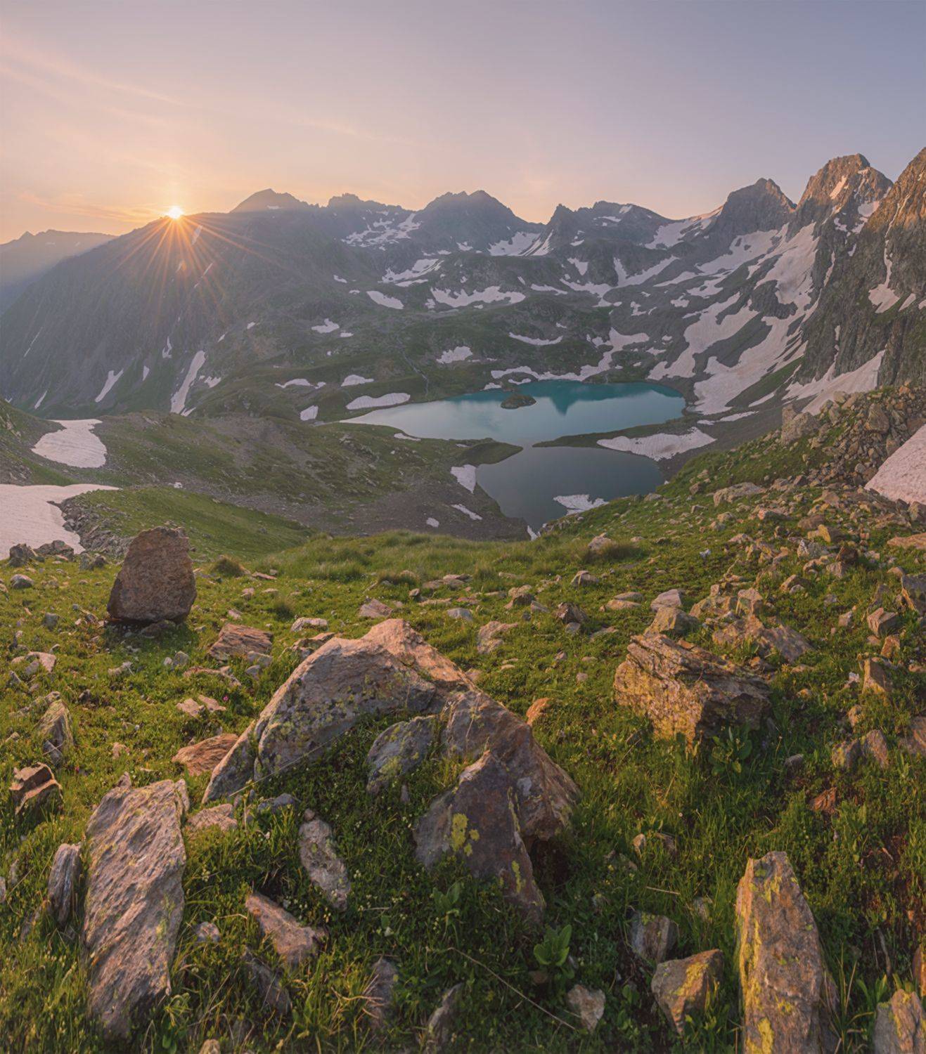 западный кавказ, озеро безмолвия, имеретинский узел, рассвет, Мысливцев Николай