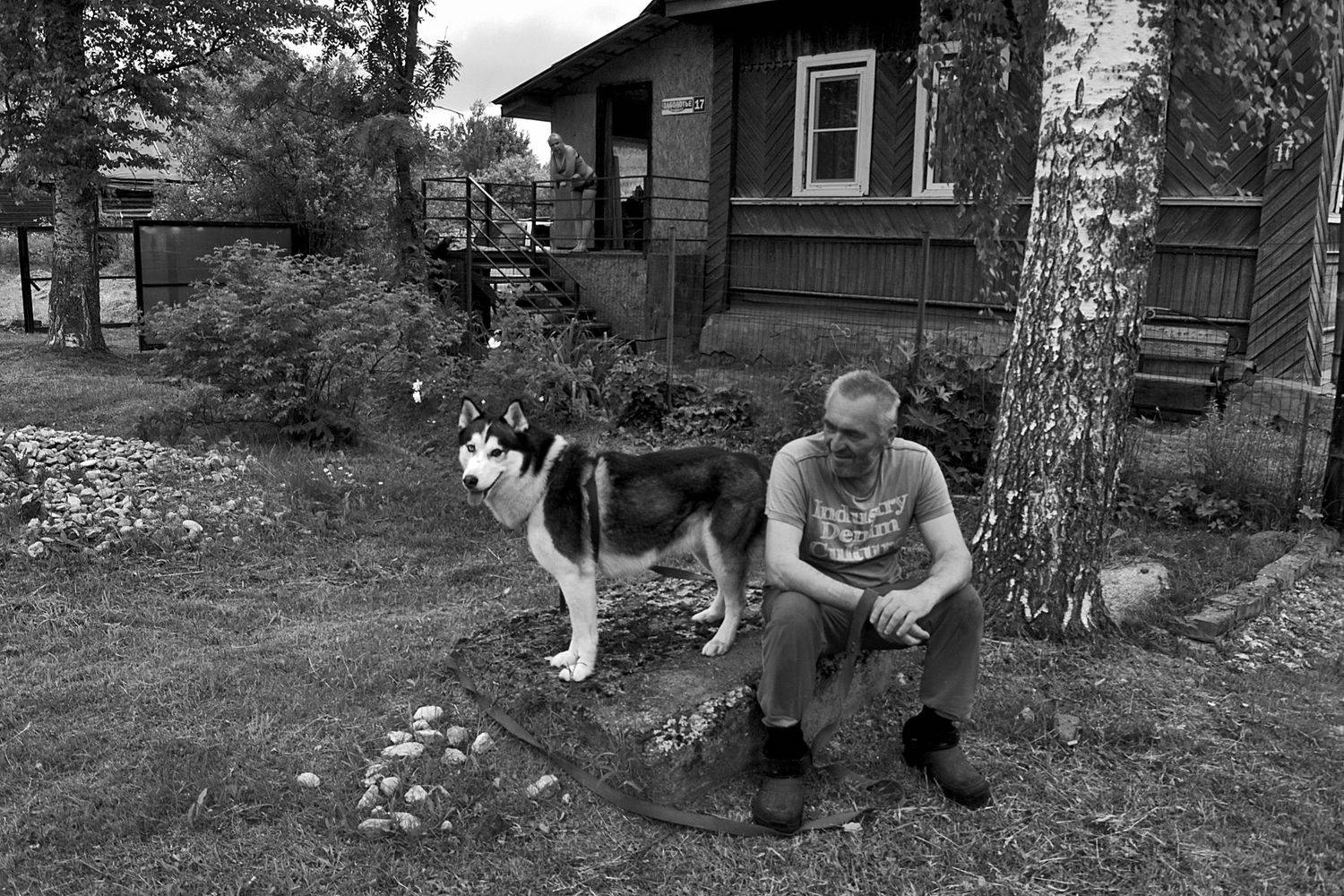 портрет, мужчина, заболотье, апатиты, деревня, собака, Николай Смоляк