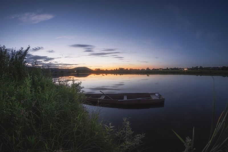 Заря на безымянном озере-старице фото превью