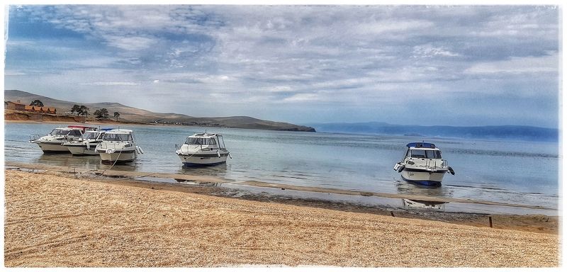 Байкал, катер,берег. Катера. фото превью