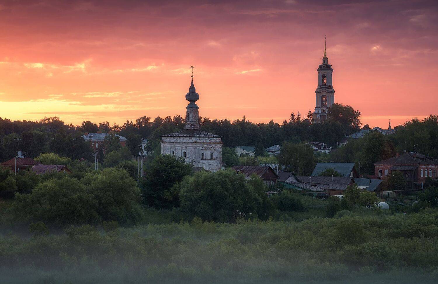 суздаль, утро, рассвет, золотое кольцо, Левыкин Виталий