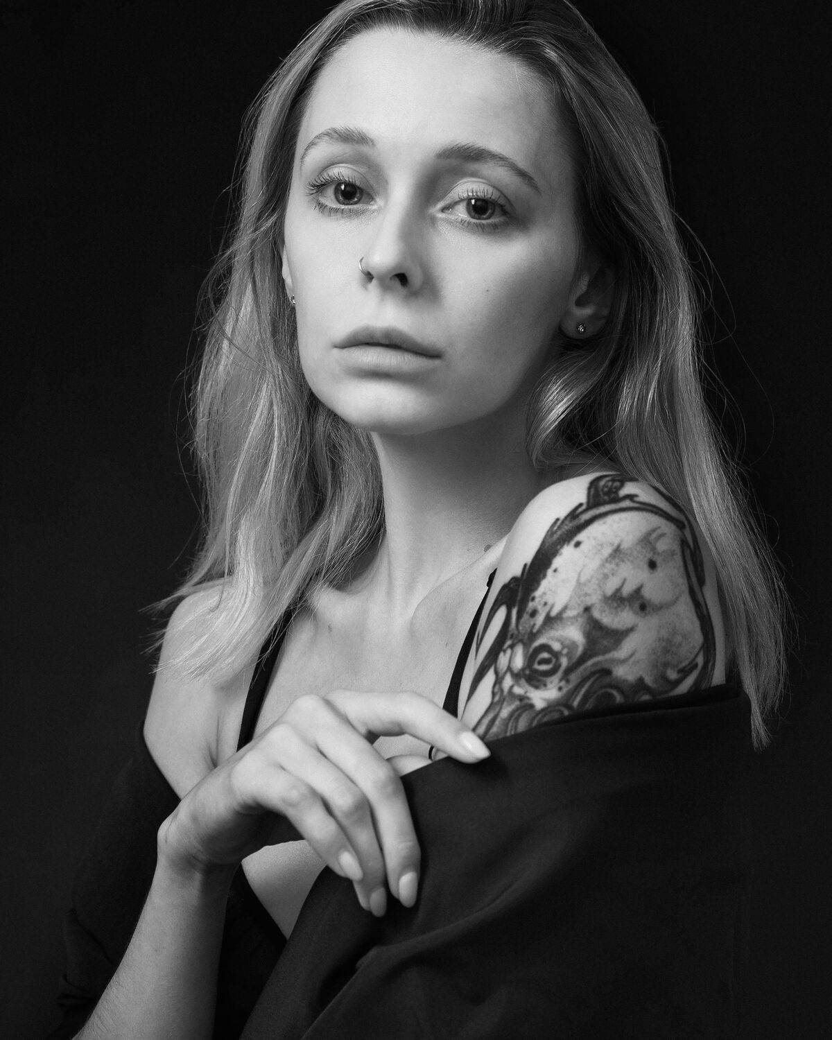 девушка портрет чб portrait bw, Миндру Александр