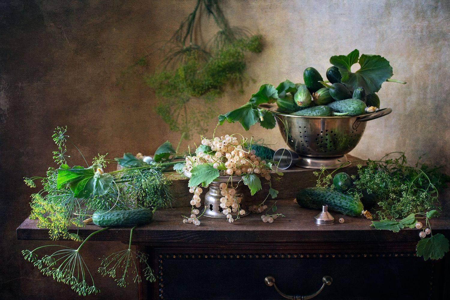 миламиронова, фотонатюрморт, натюрмортсовощами, овощи, огурцы, укроп, ягоды, смородина, Миронова Мила