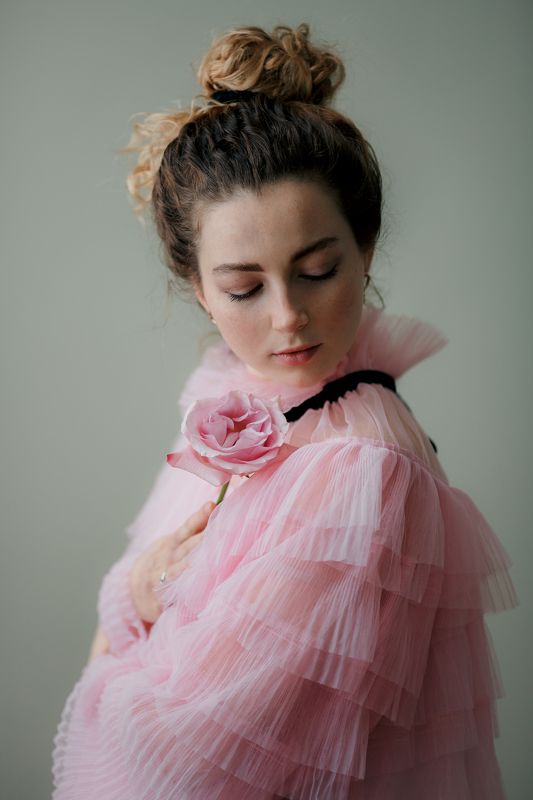 портрет, весна, цветы, рыжая девушка Начало весны. Юля фото превью