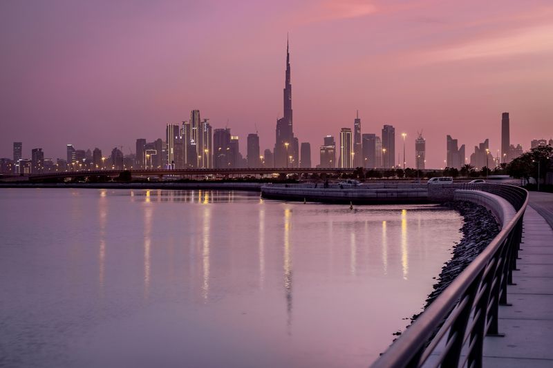 uae, dubai, middle east, burj khalifa, city, skyline Pink Dubai фото превью