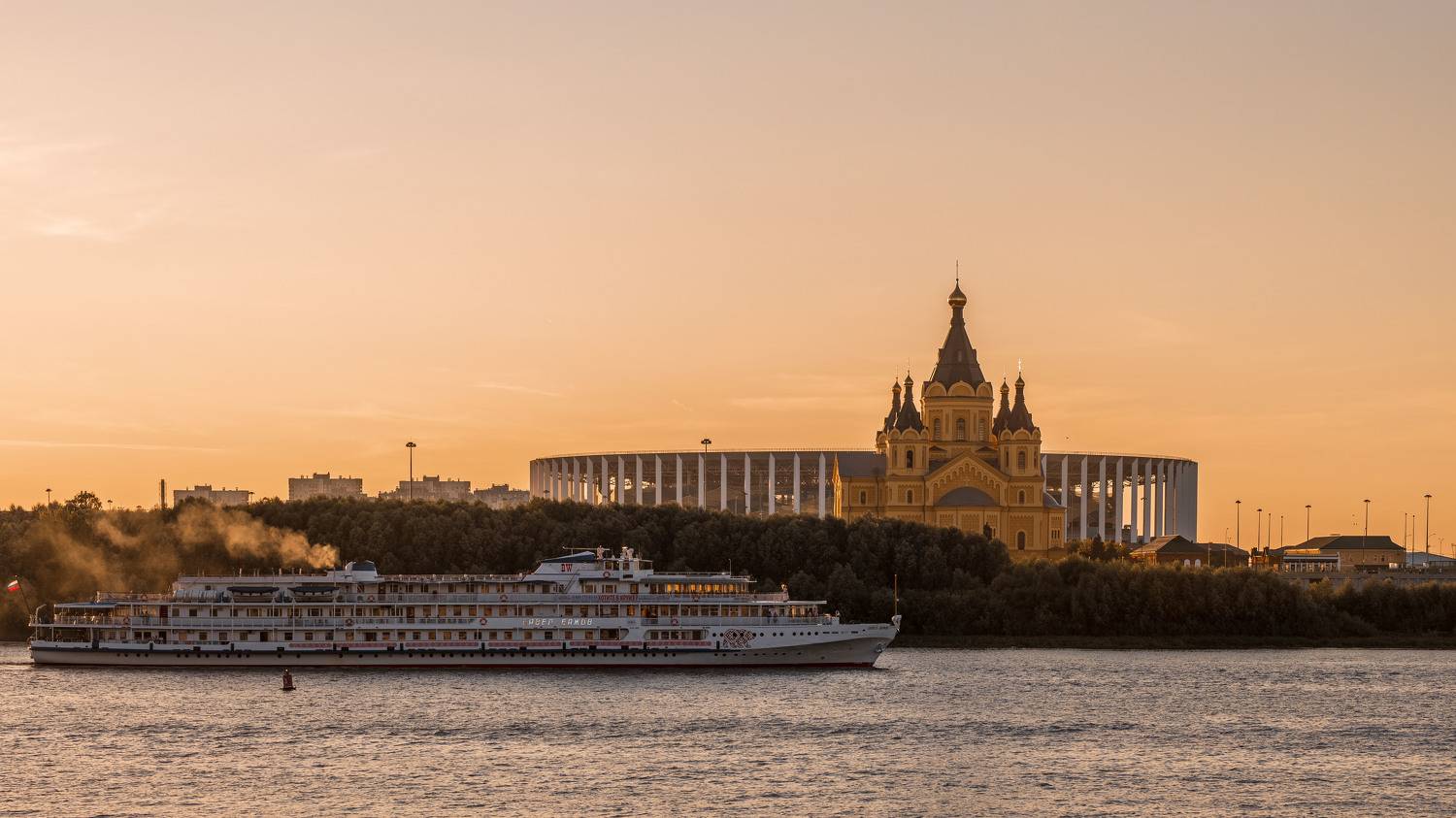 пейзаж, церковь, храм, church, landscape, architecture, архитектура, лето, summer, река, river, Владимир Васильев