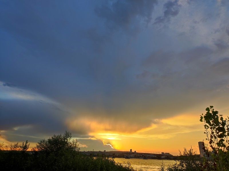 волга, закат, вечер Beautiful evening фото превью